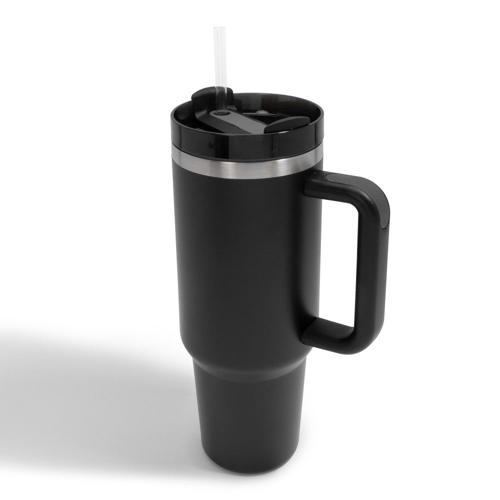 40oz Stainless Steel Vacuum Tumbler: Handle Your Hydration in Style